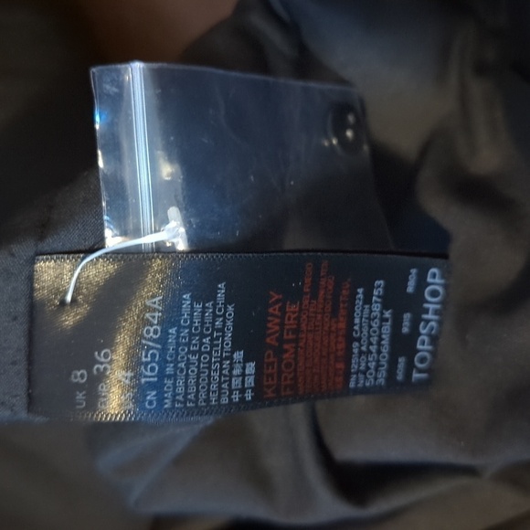 TopShop BLACK VEGAN LEATHER Mini WRAP DRESS - Picture 10 of 10